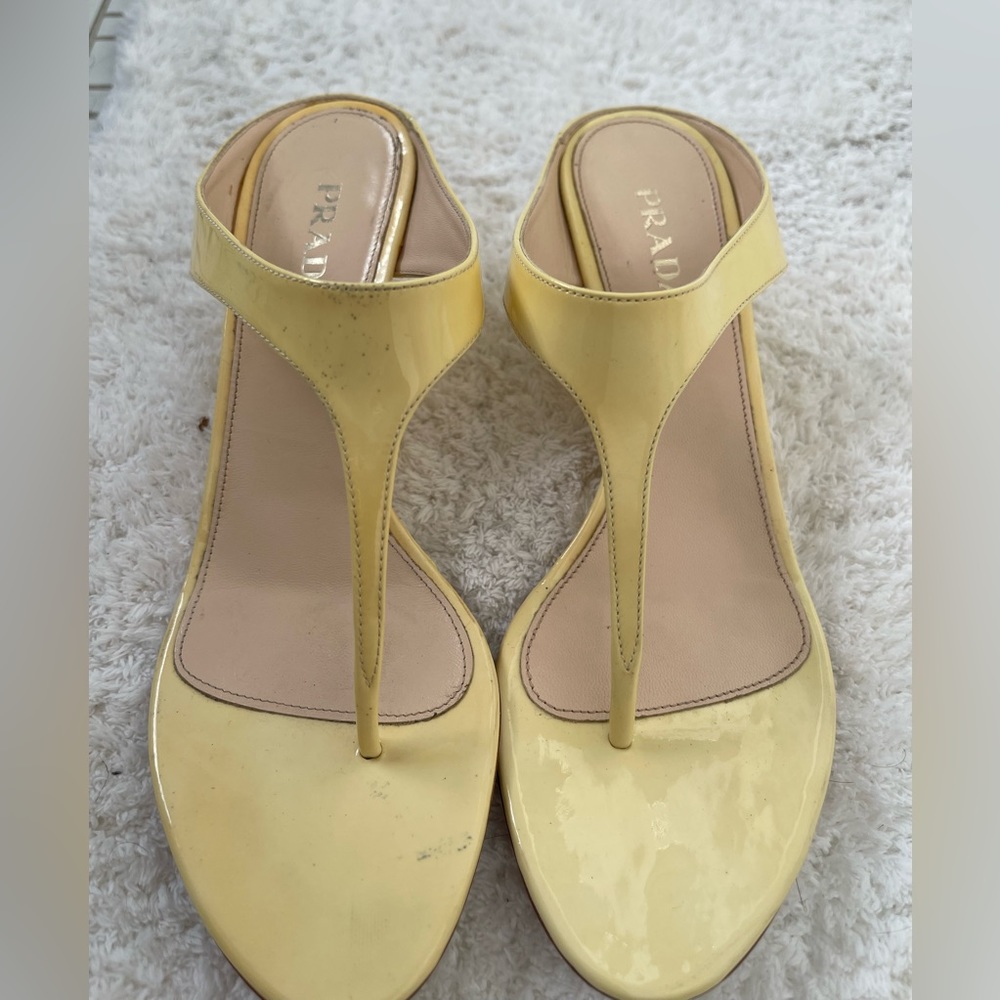 Authentic Prada kitten heel sandals